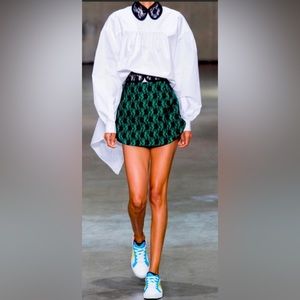 NWT $875 Christopher Kane Lace Bonded Mini Skirt, S/40